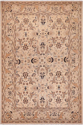 handmade Traditional Kafkaz Beige Tan Hand Knotted RECTANGLE 100% WOOL area rug 9 x 12
